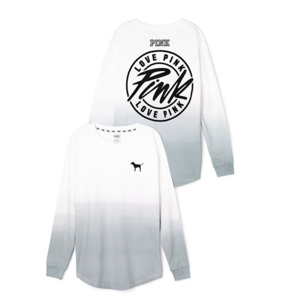 🔥SALE🔥 VS Pink Oversized Ombré Varsity Crew